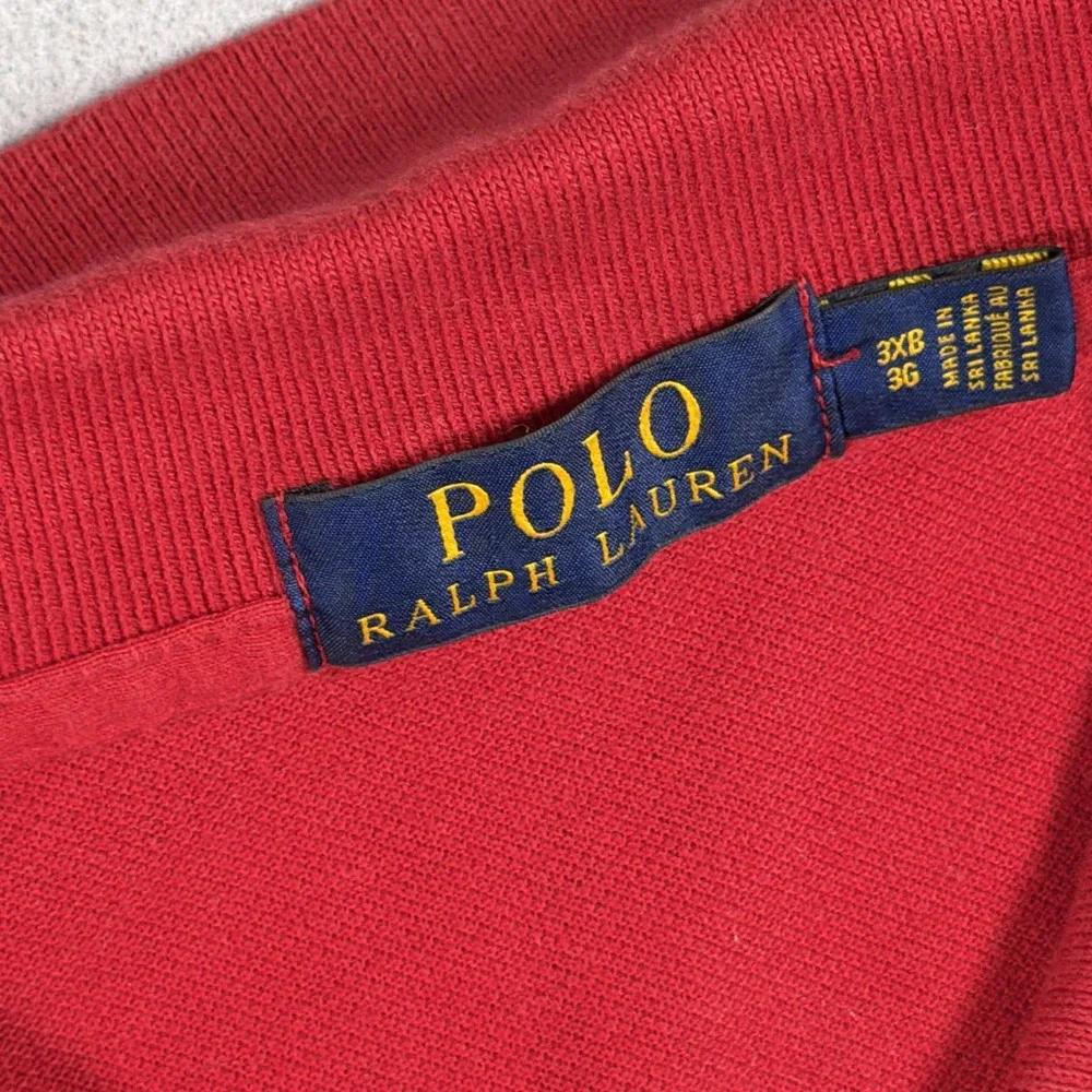 Polo Ralph Lauren Polo Shirt Mens 3XB Red USA Flag Big Pony Casual Short Sleeve